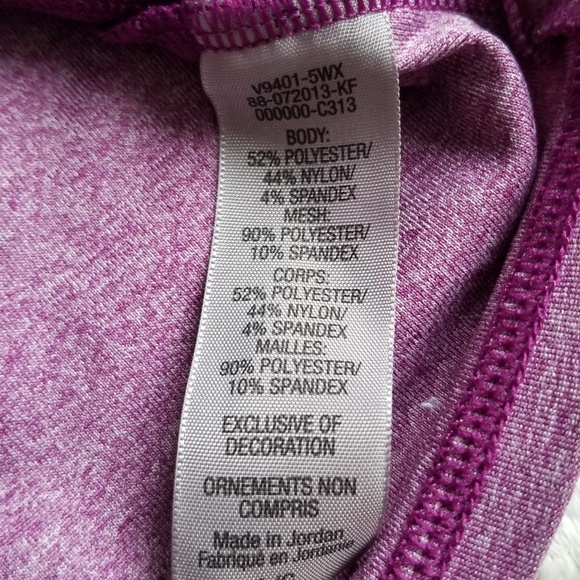 Champion Purple Quarter Zip High Collar Size L - Picture 5 of 8